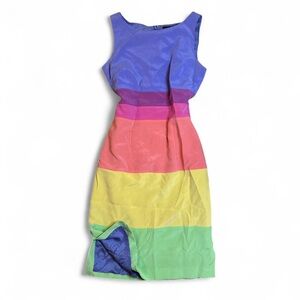 Vintage Silk Rainbow Dress